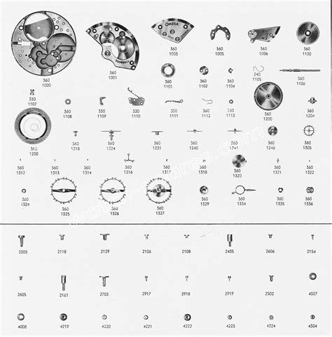 omega watch parts catalog